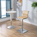 PU leather armless height adjustable swivel bar chair